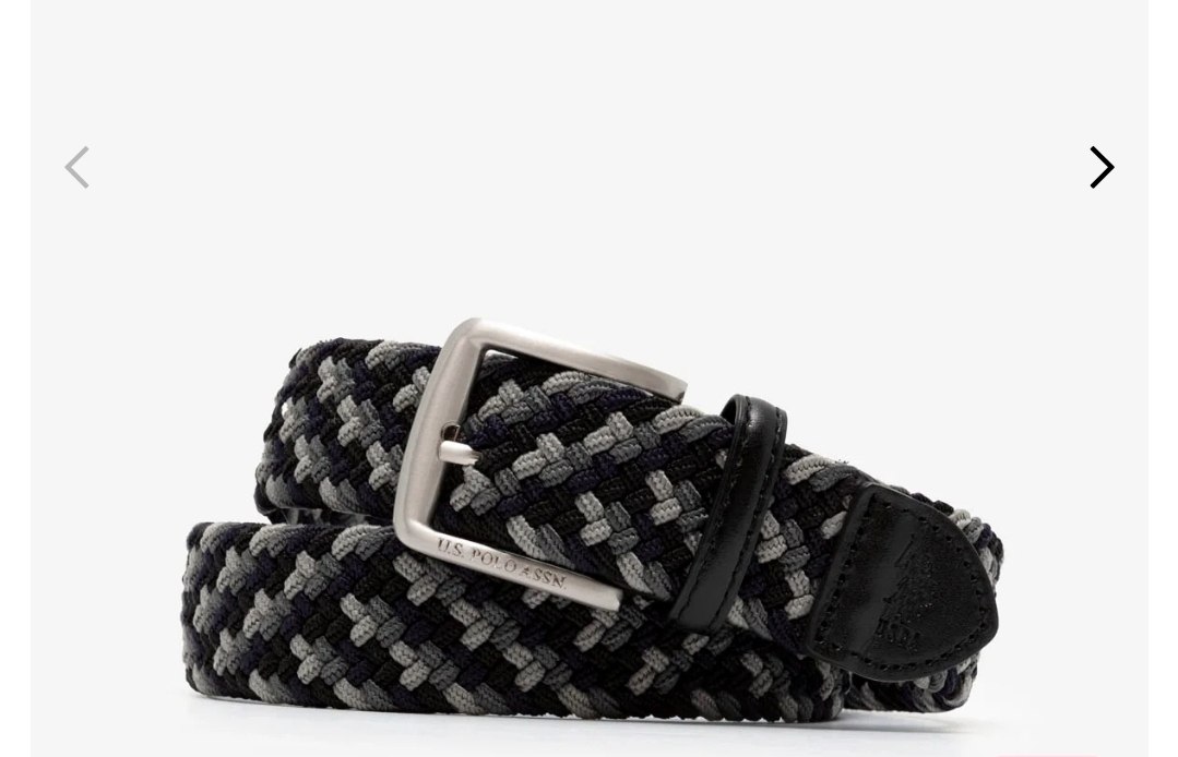 MENS TWO TONE BRAIDED STRETCH BELT