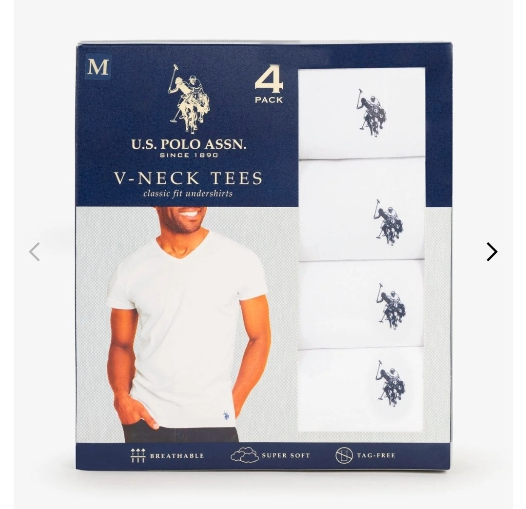 4 PACK V-NECK T-SHIRTS