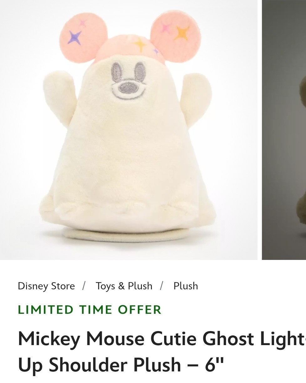 Mickey Ghost Plush