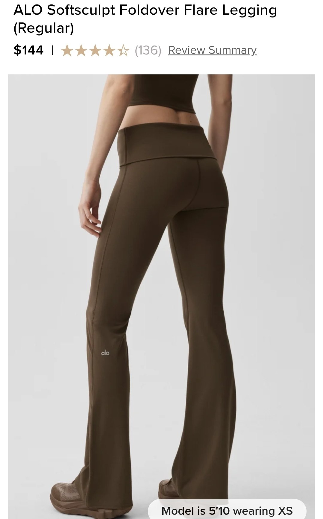 ALO Softsculpt Foldover Flare Legging (Regular)