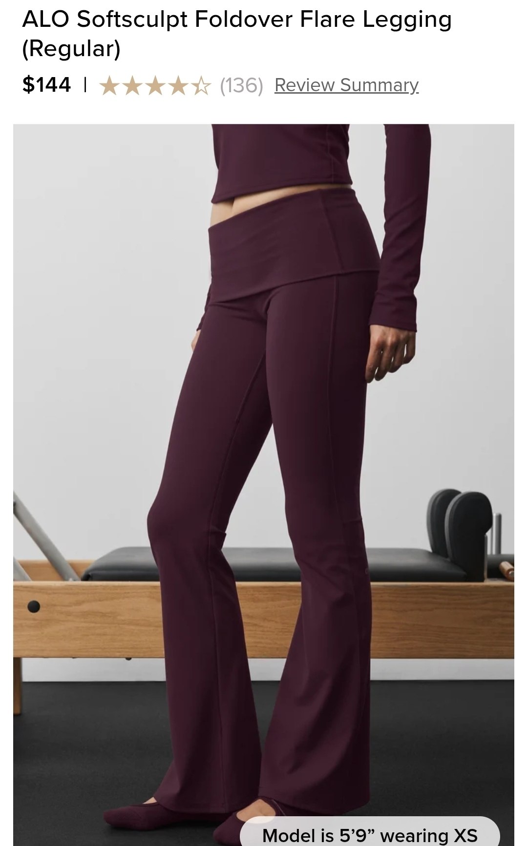 ALO Softsculpt Foldover Flare Legging (Regular)