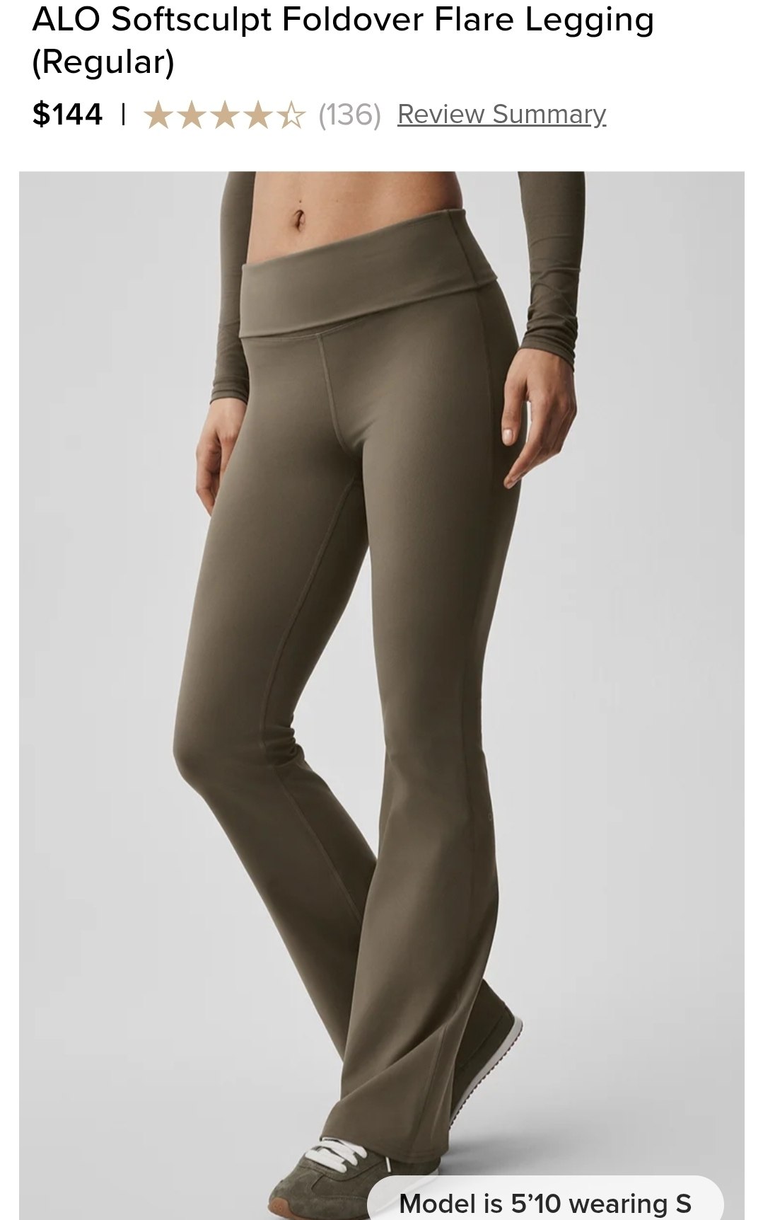 ALO Softsculpt Foldover Flare Legging (Regular)