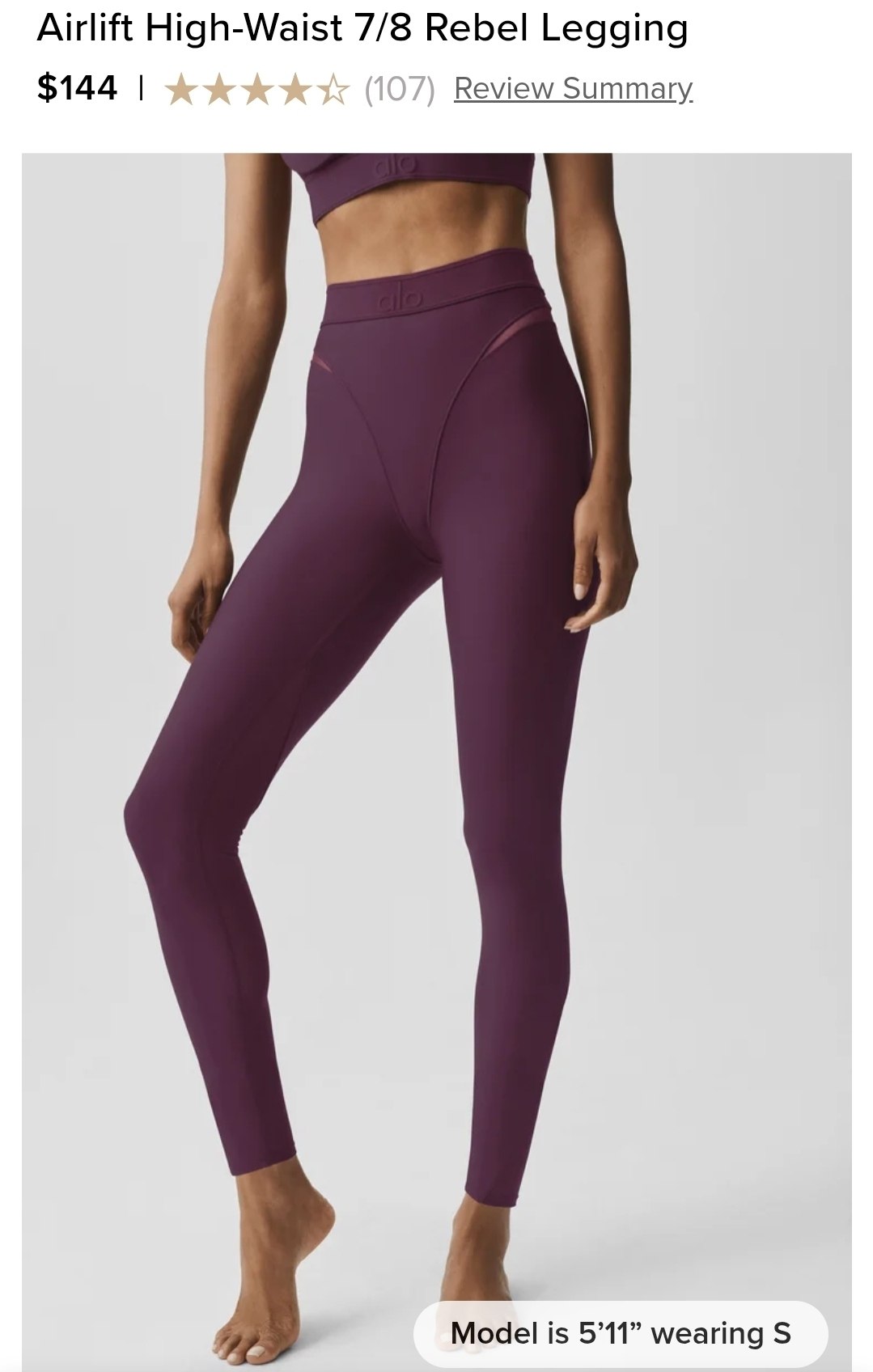 Airlift High-Waist 7/8 Rebel Legging