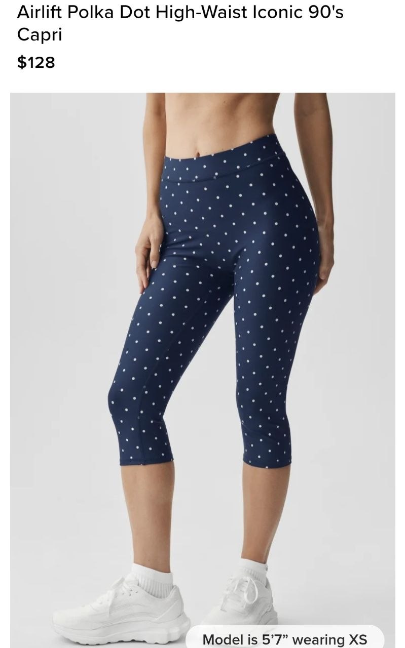 Airlift Polka Dot High-Waist Iconic 90's Capri