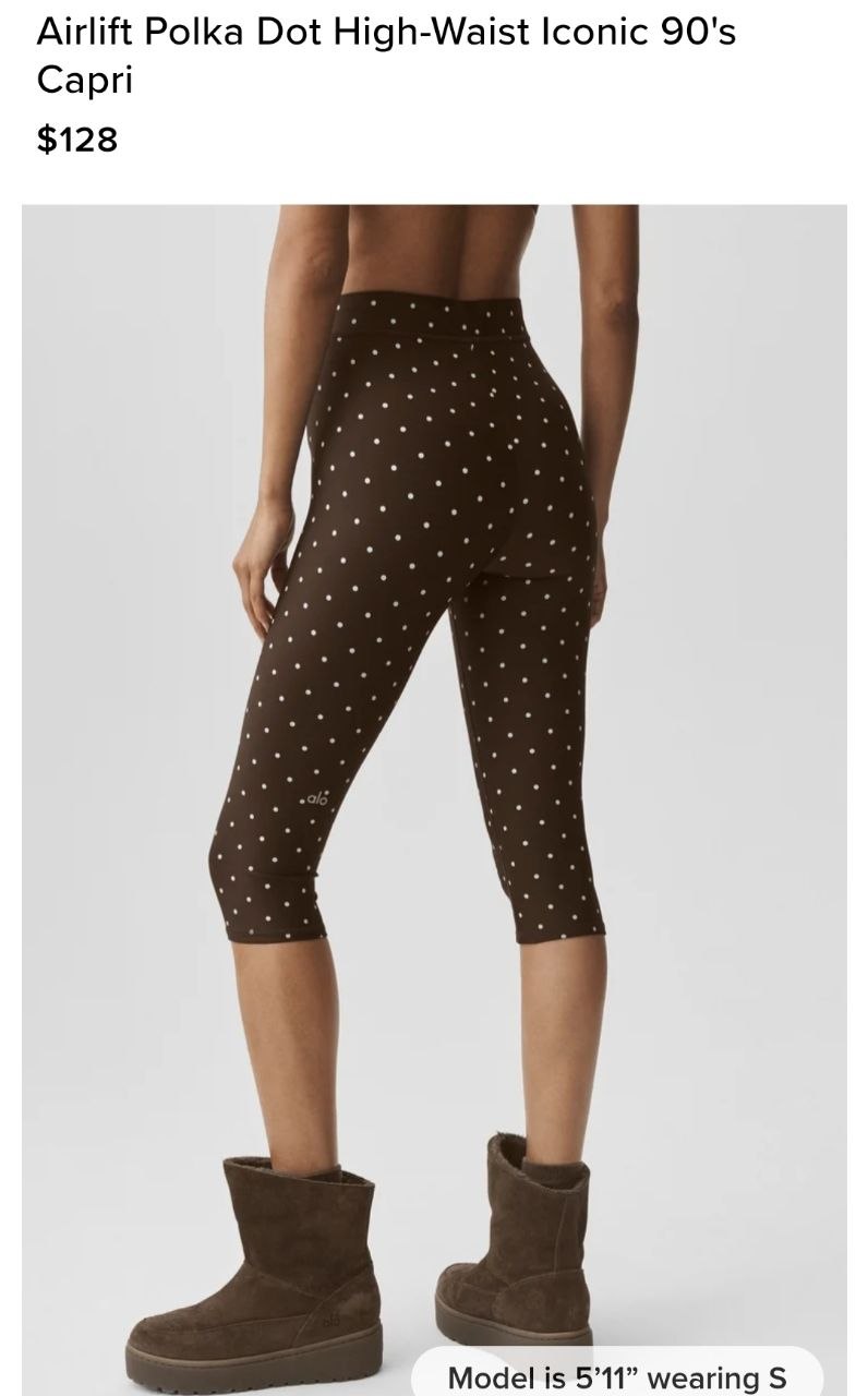 Airlift Polka Dot High-Waist Iconic 90's Capri