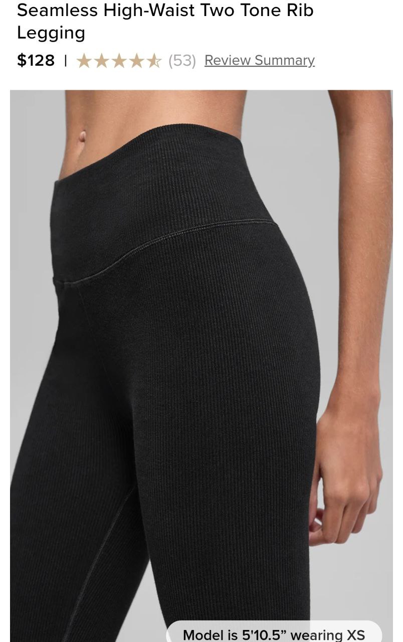 Seamless High-Waist Two Tone Rib Legging