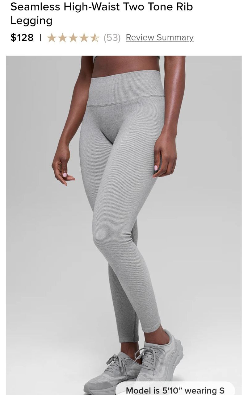 Seamless High-Waist Two Tone Rib Legging