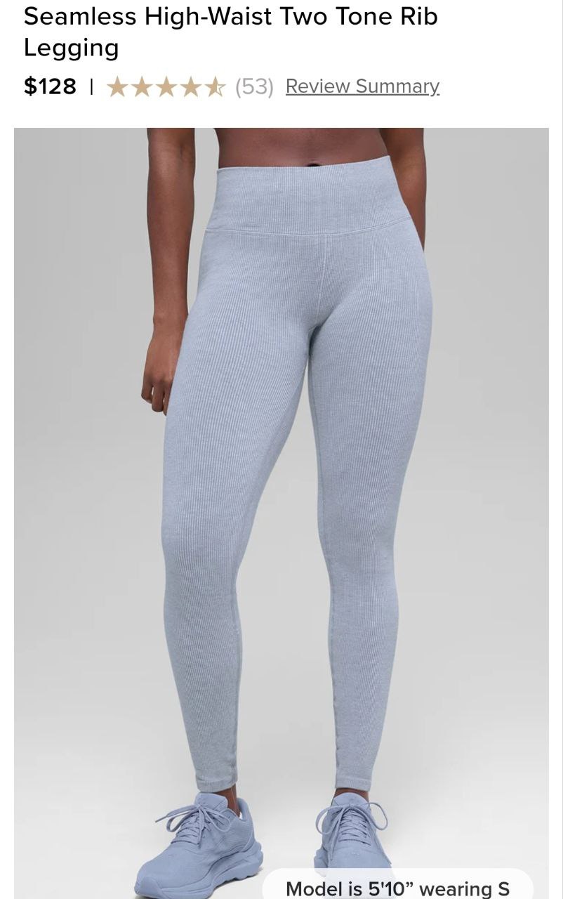 Seamless High-Waist Two Tone Rib Legging