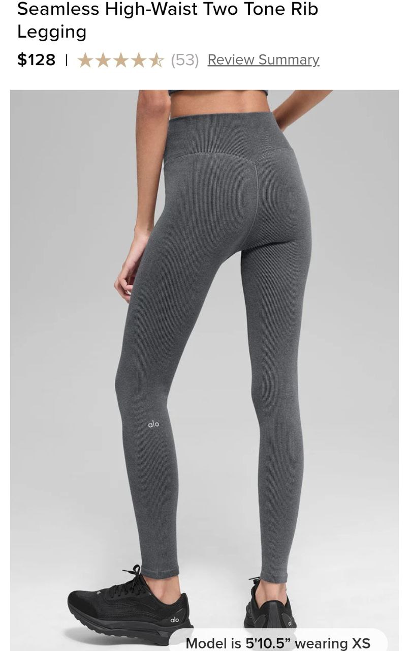 Seamless High-Waist Two Tone Rib Legging