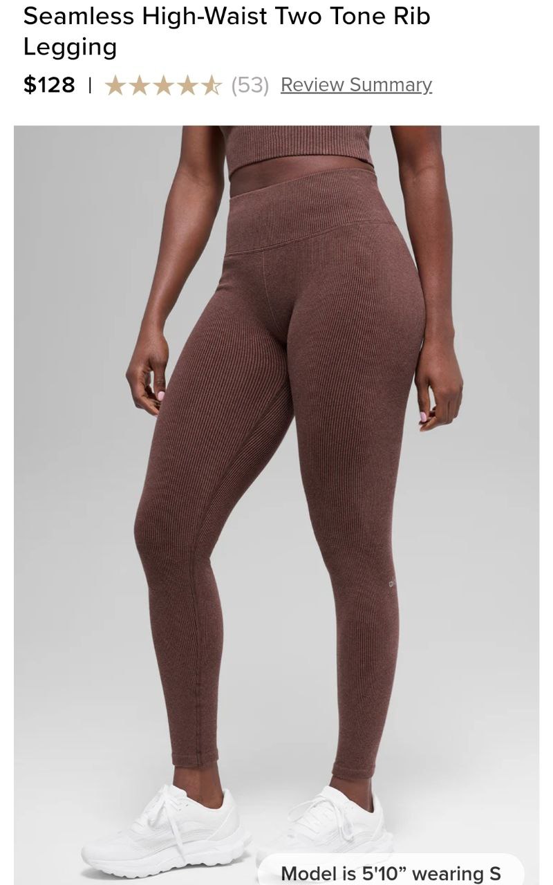 Seamless High-Waist Two Tone Rib Legging