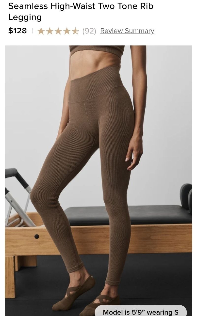 Seamless High-Waist Two Tone Rib Legging