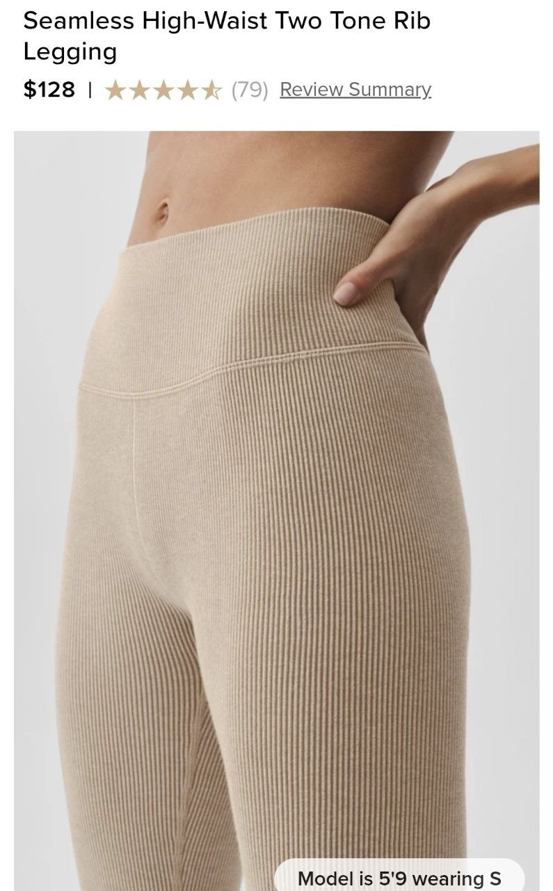 Seamless High-Waist Two Tone Rib Legging