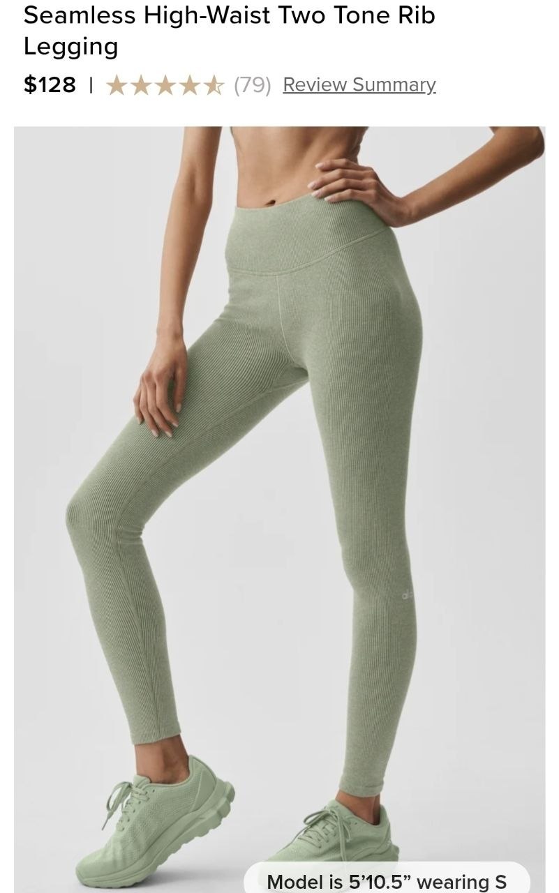 Seamless High-Waist Two Tone Rib Legging