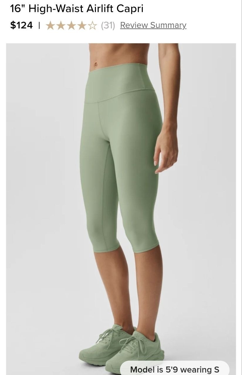16'' High-Waist Airlift Capri