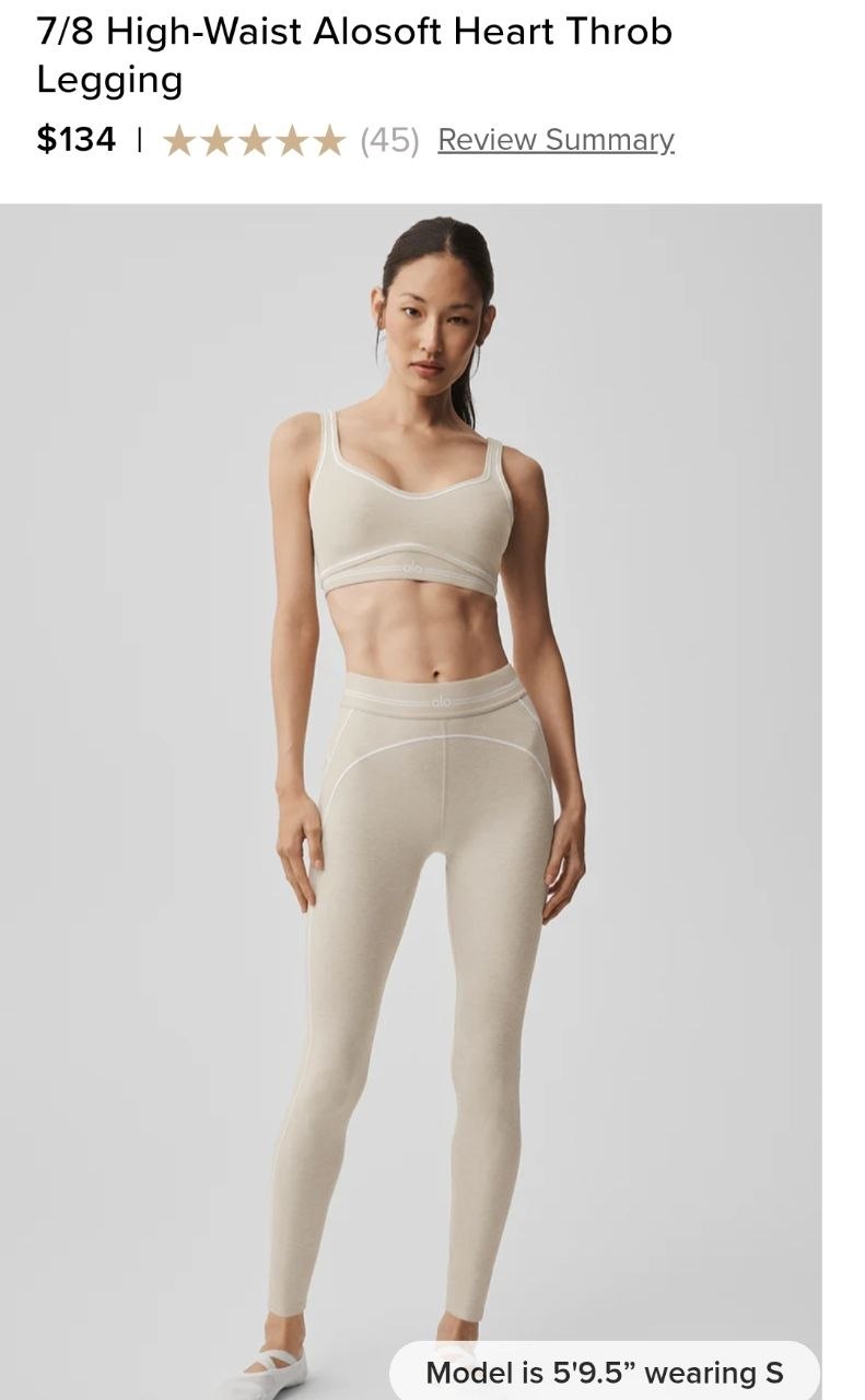 7/8 High-Waist Alosoft Heart Throb Legging