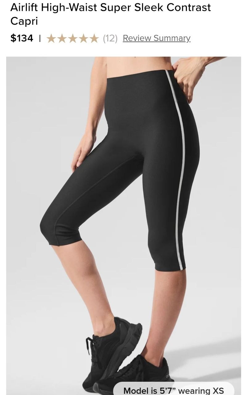 Airlift High-Waist Super Sleek Contrast Capri