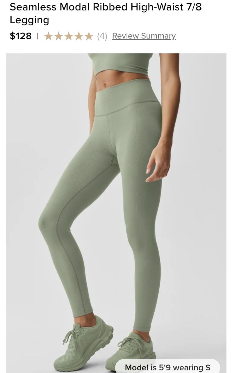 Seamless Modal Ribbed High-Waist 7/8 Legging