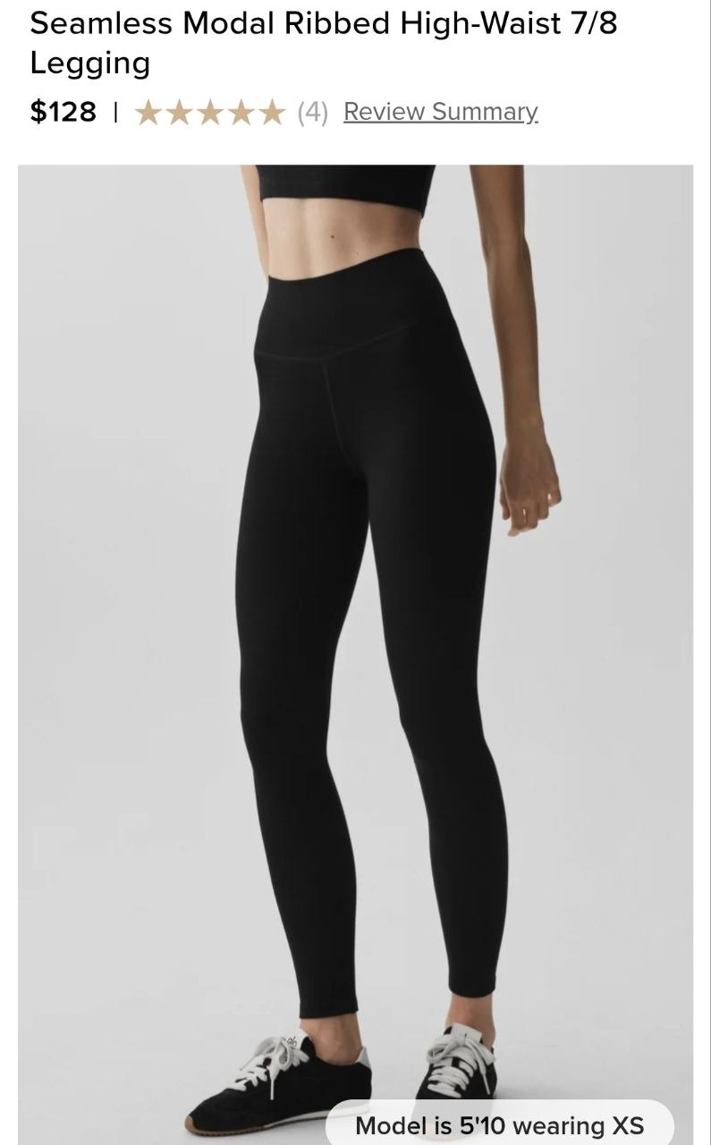 Seamless Modal Ribbed High-Waist 7/8 Legging