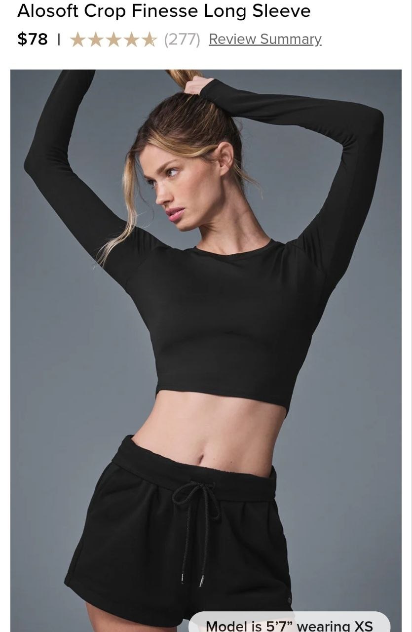 Alosoft Crop Finesse Long Sleeve