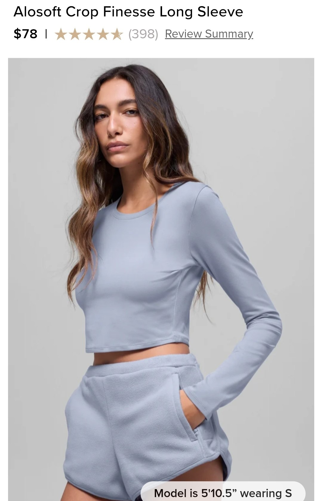 Alosoft Crop Finesse Long Sleeve