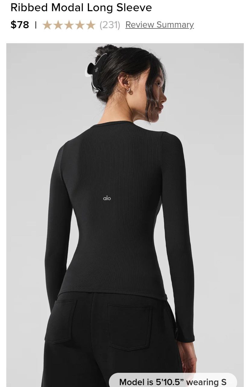 Ribbed Modal Long Sleeve