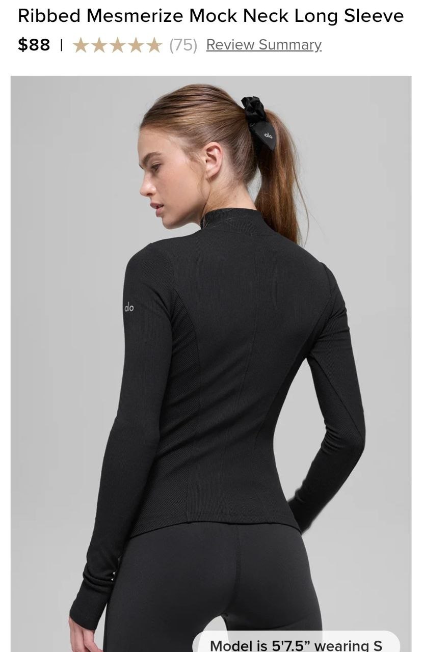 Ribbed Mesmerize Mock Neck Long Sleeve