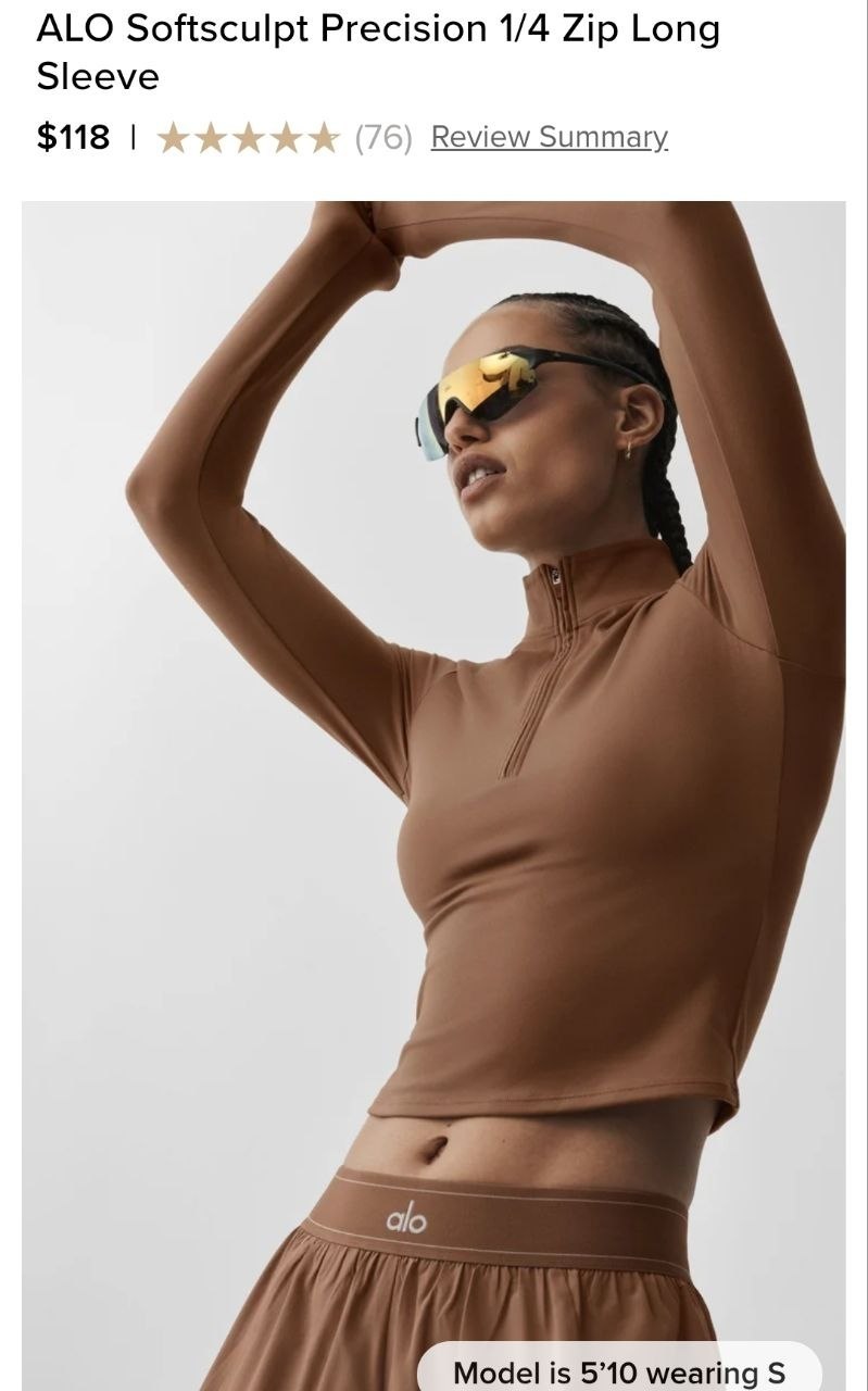 ALO Softsculpt Precision 1/4 Zip Long Sleeve