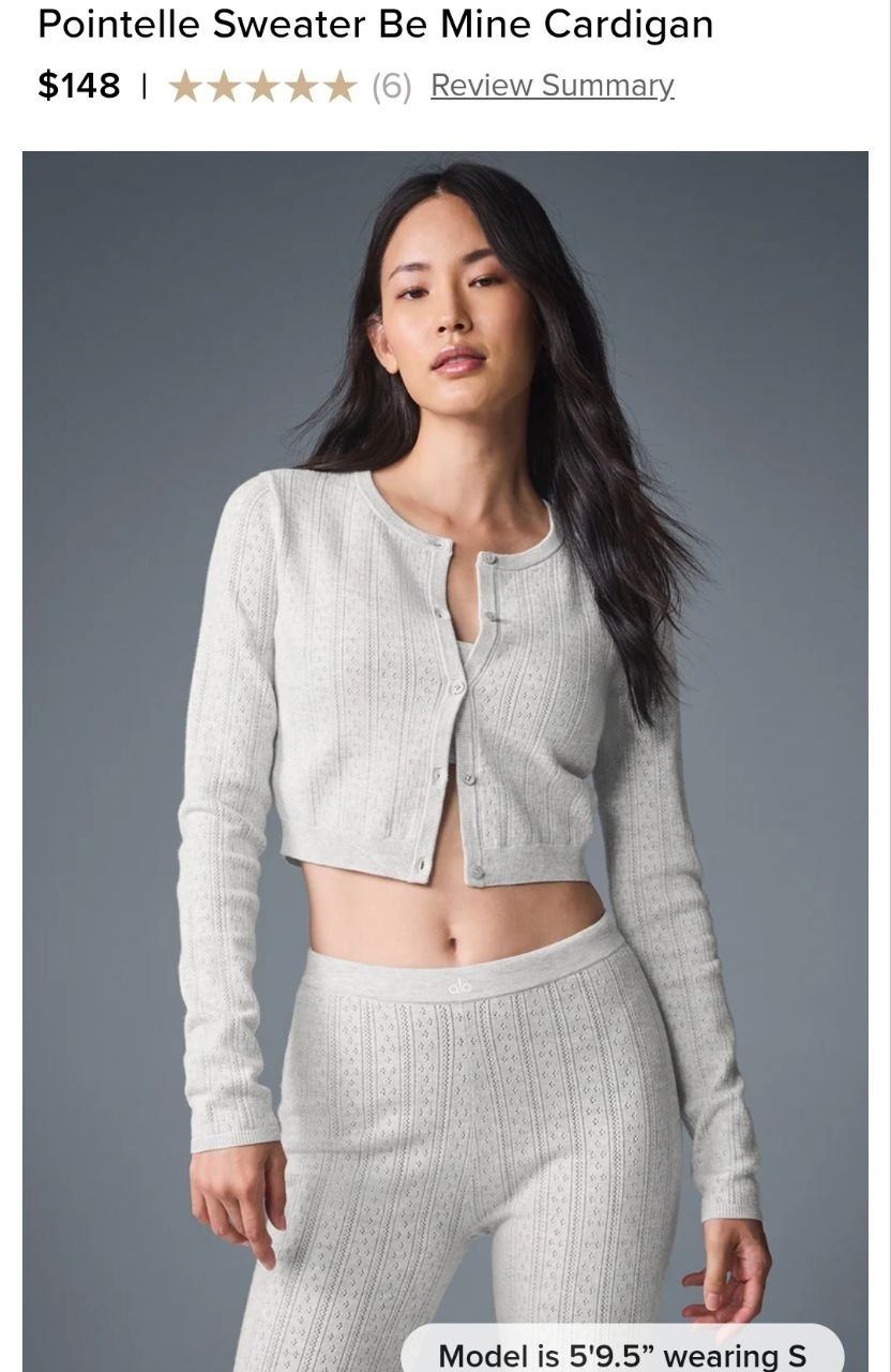 Pointelle Sweater Be Mine Cardigan