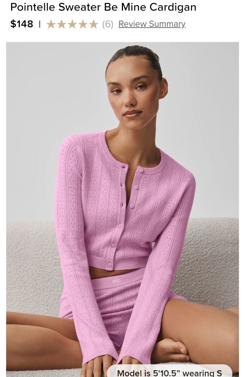 Pointelle Sweater Be Mine Cardigan