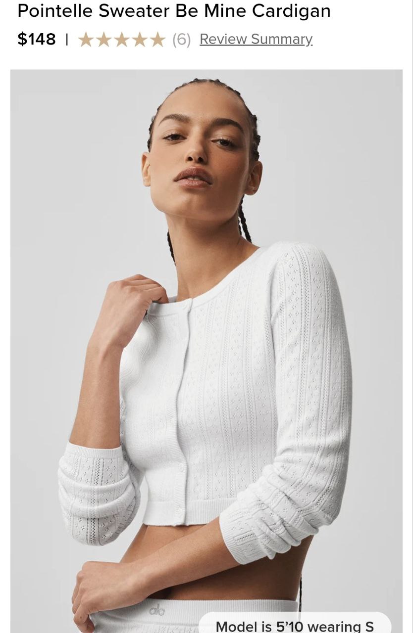 Pointelle Sweater Be Mine Cardigan