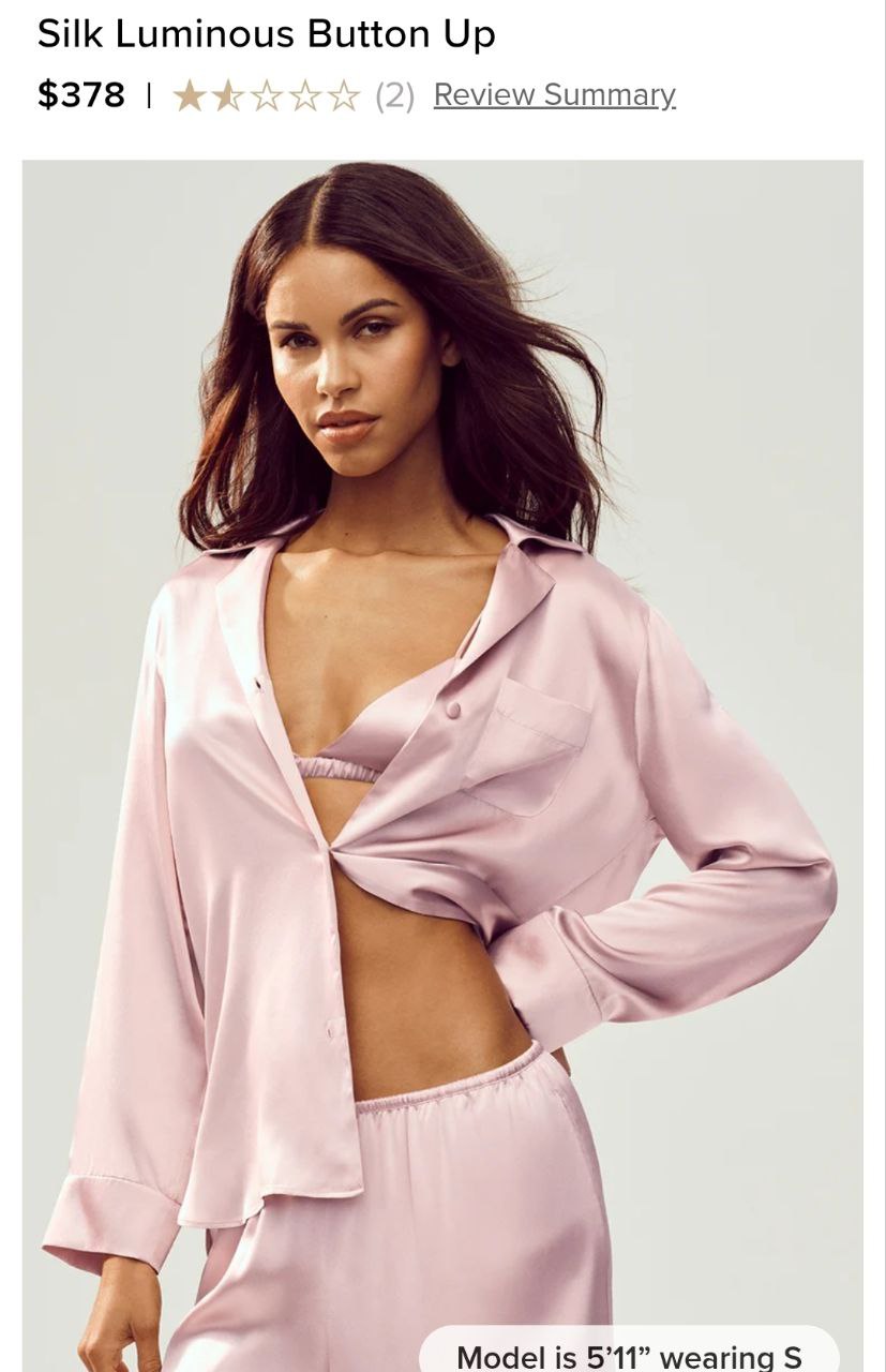 Silk Luminous Button Up