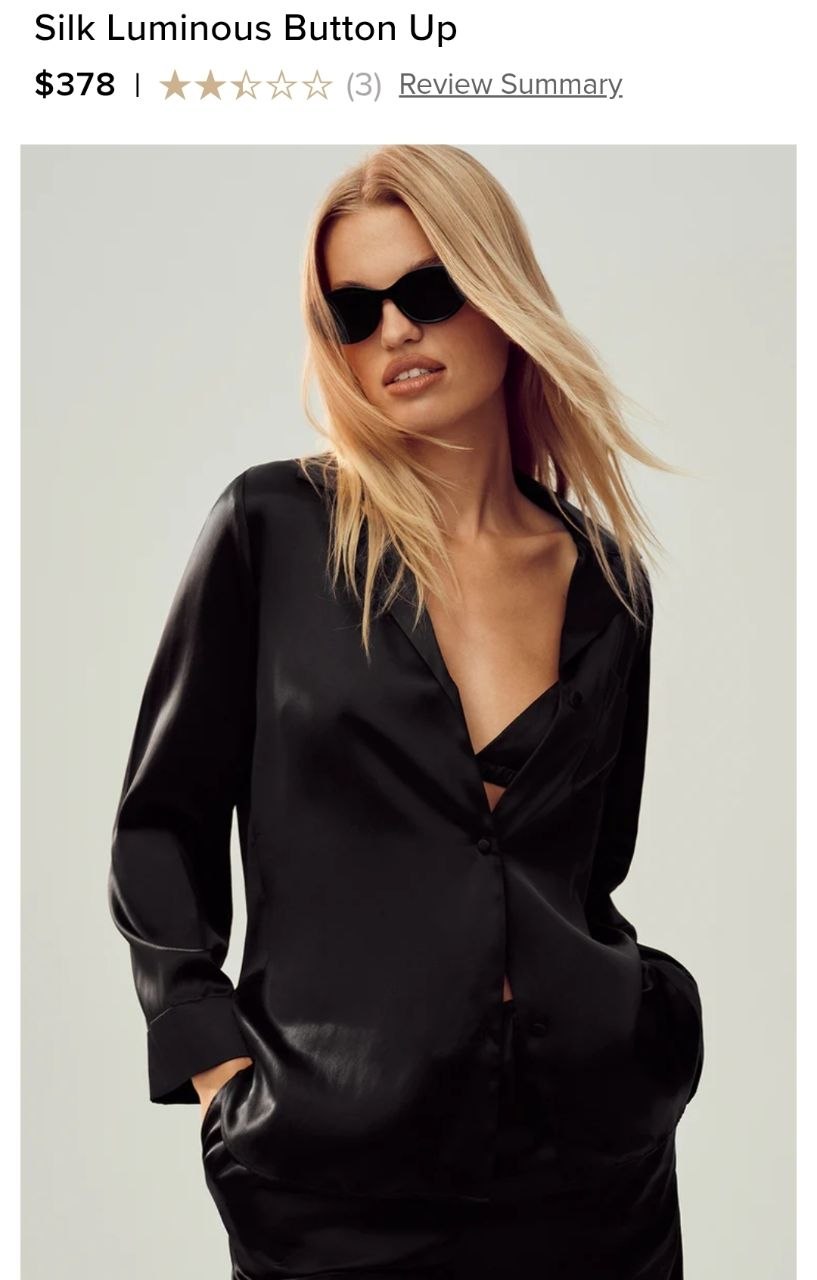 Silk Luminous Button Up