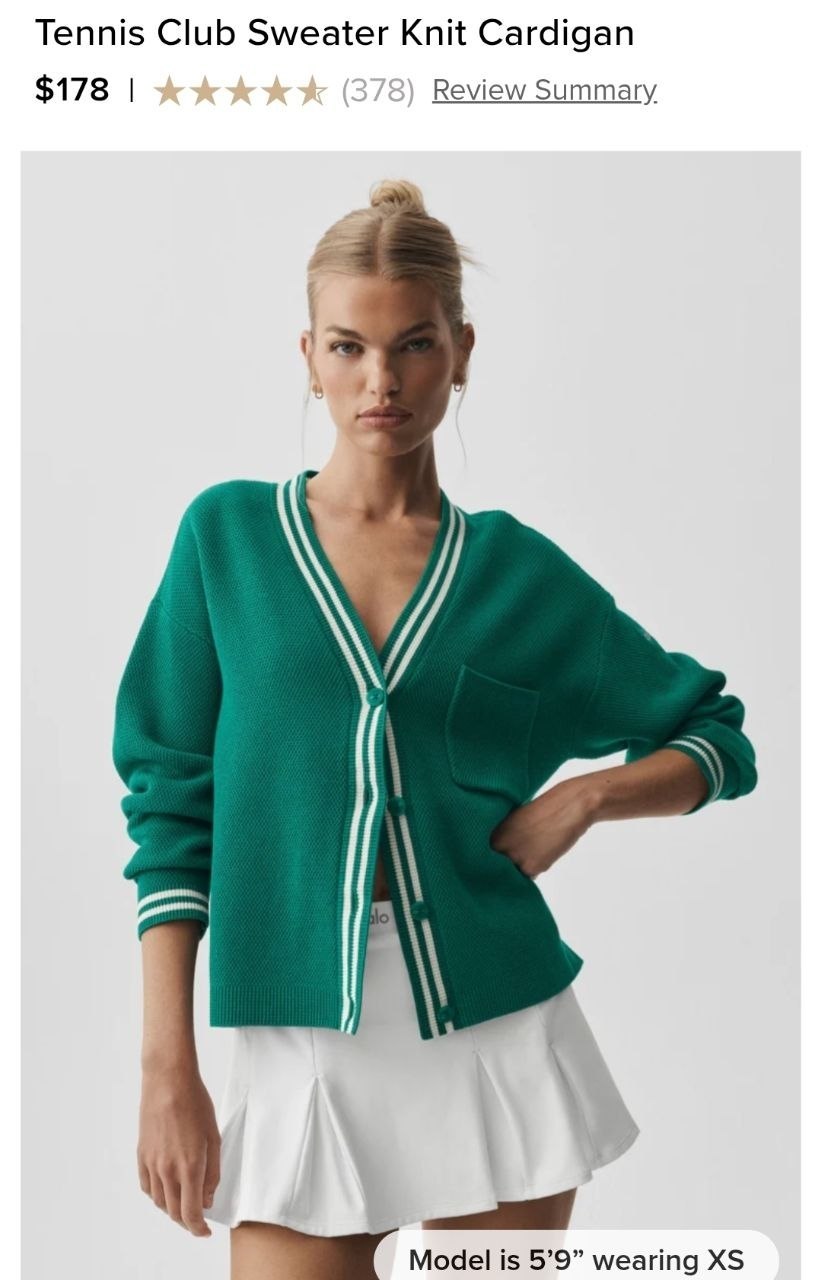 Tennis Club Sweater Knit Cardigan
