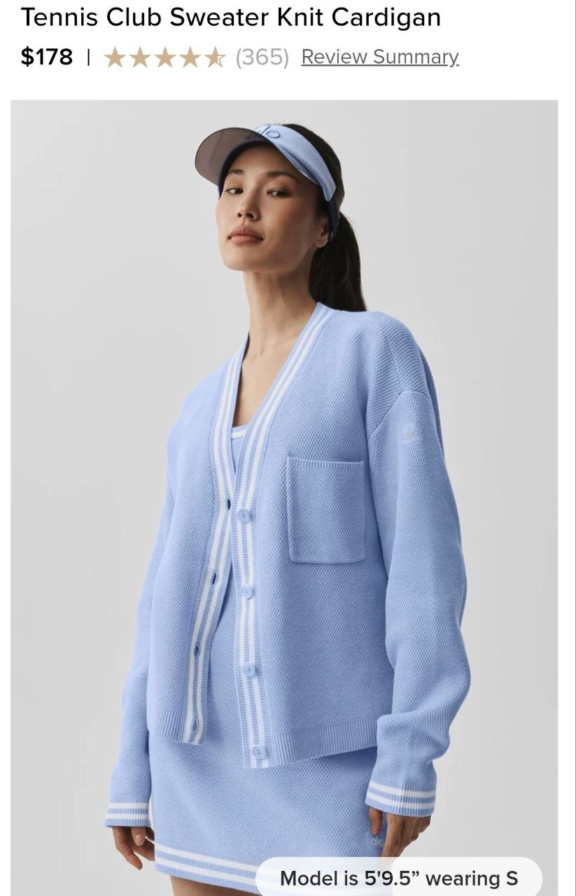 Tennis Club Sweater Knit Cardigan