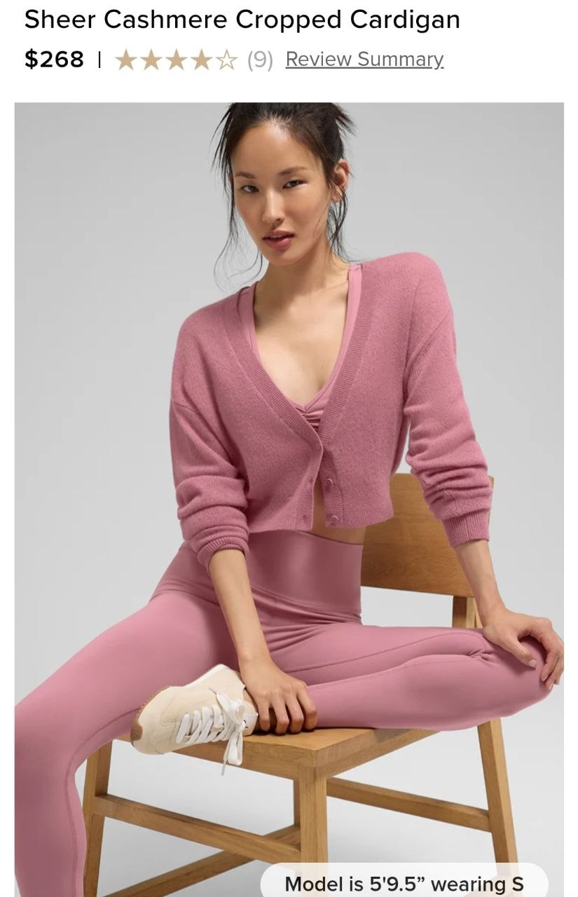 Sheer Cashmere Cropped Cardigan