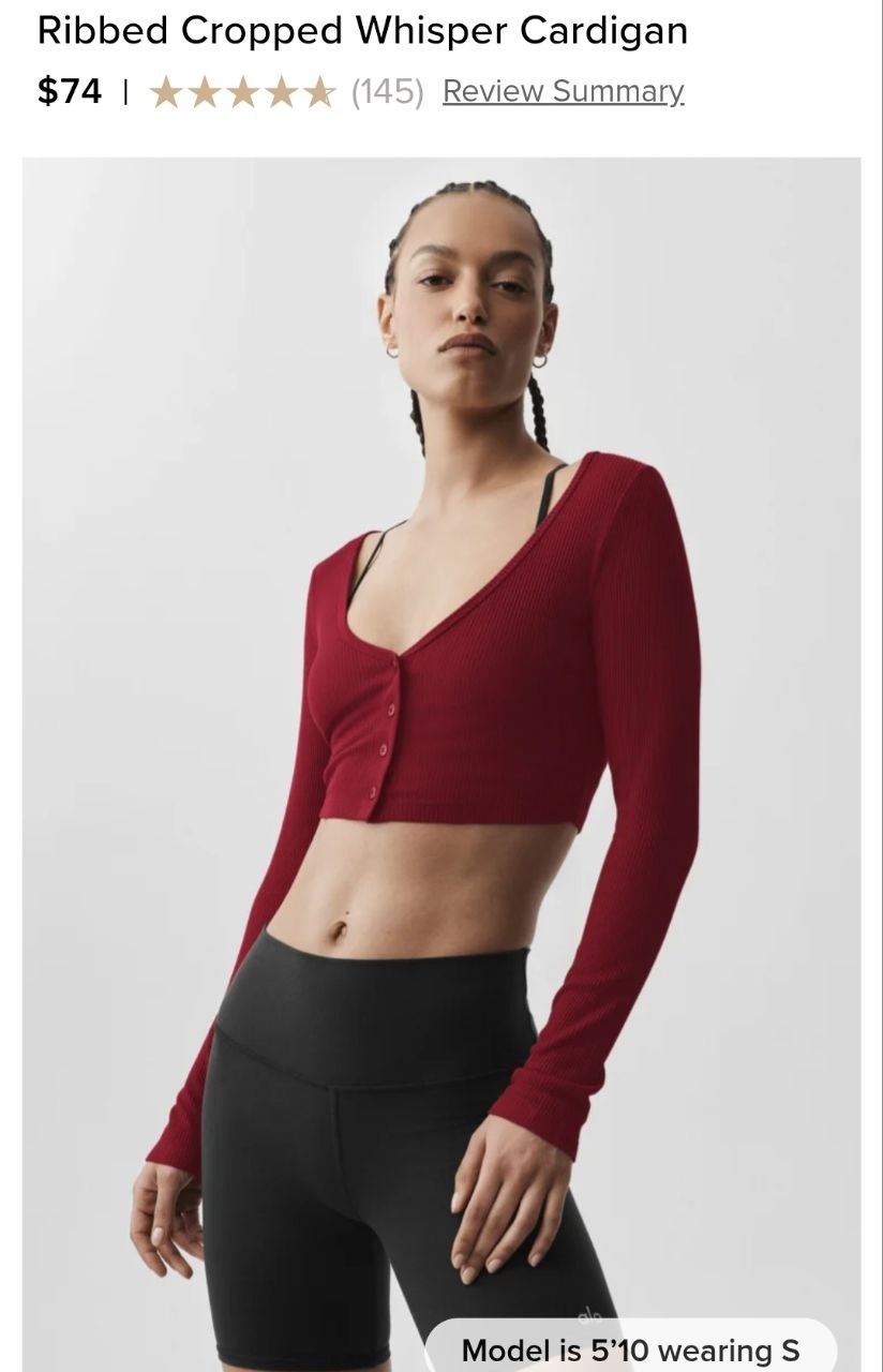 Ribbed Cropped Whisper Cardigan