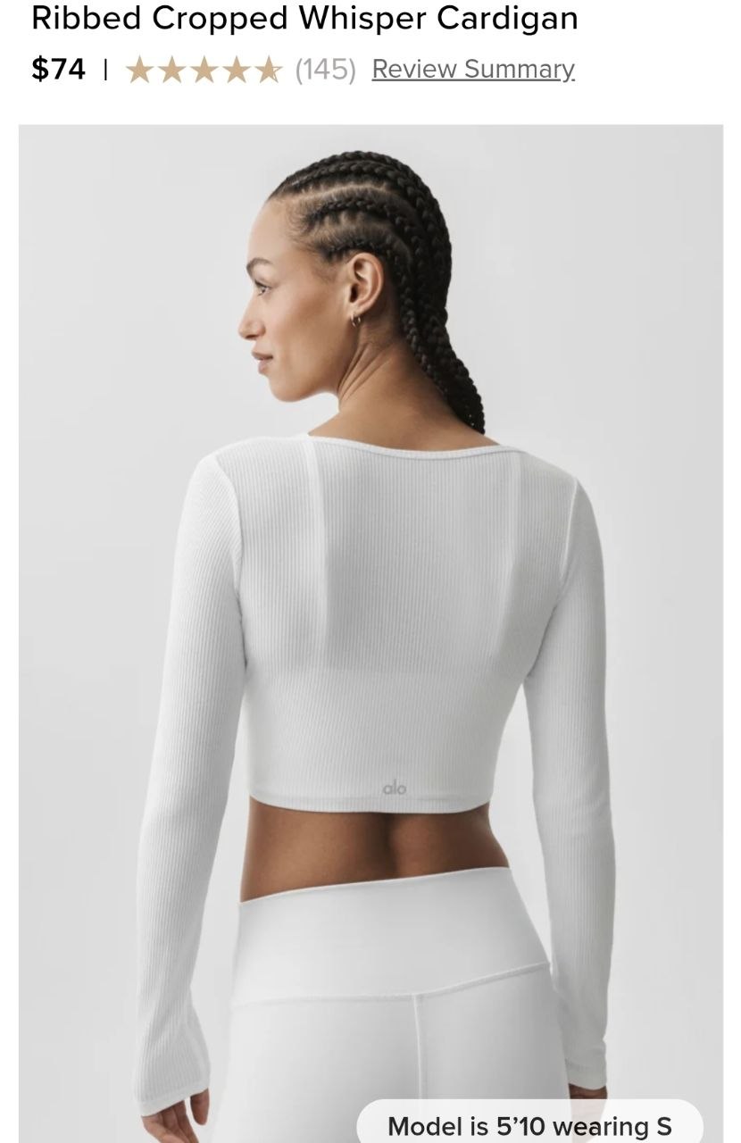 Ribbed Cropped Whisper Cardigan