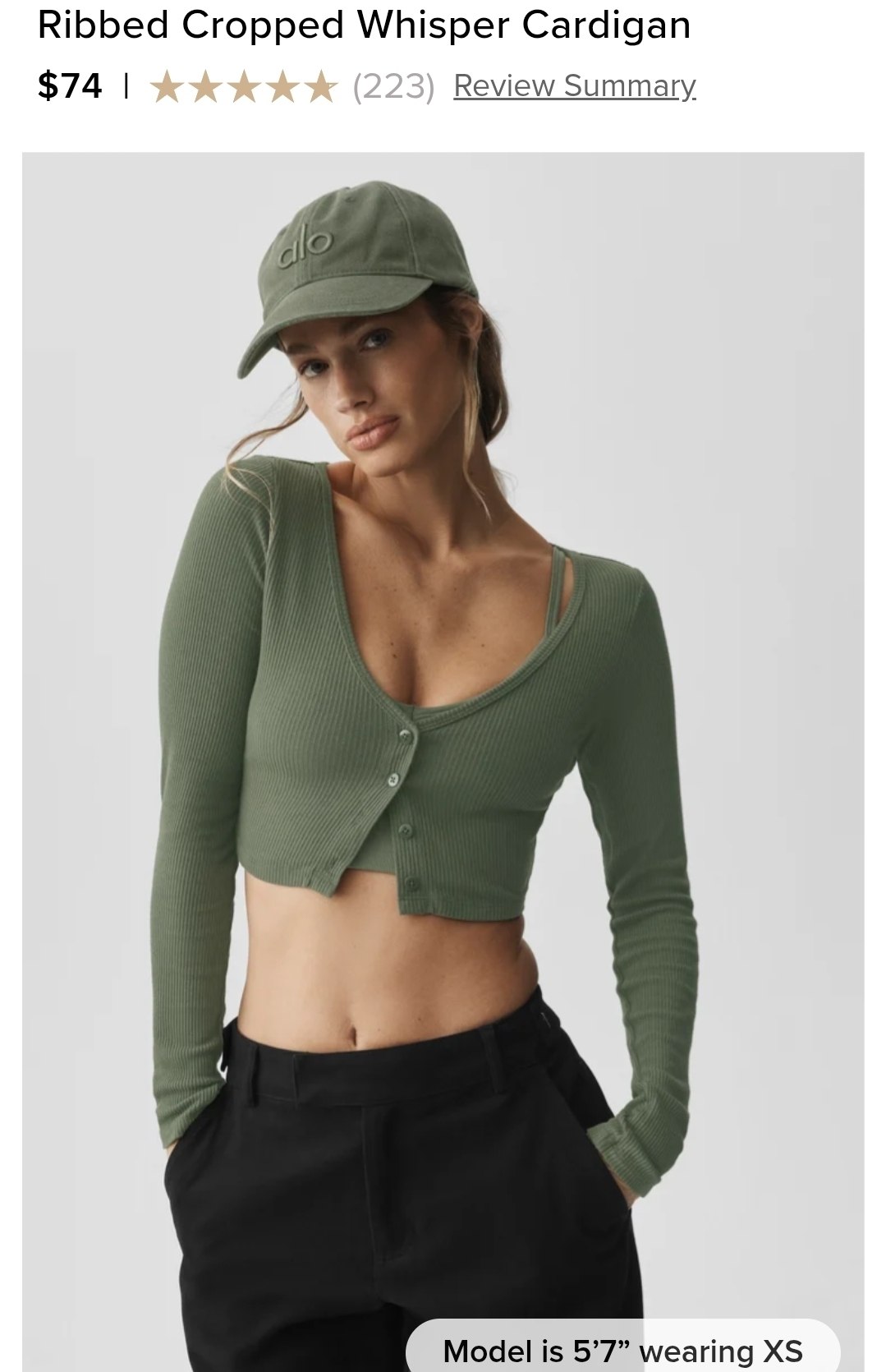 Ribbed Cropped Whisper Cardigan