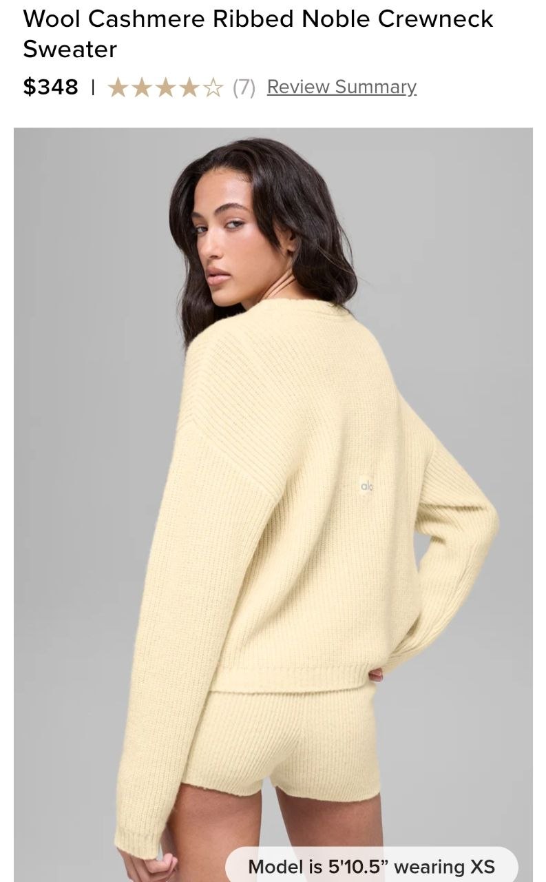 Wool Cashmere Ribbed Noble Crewneck Sweater