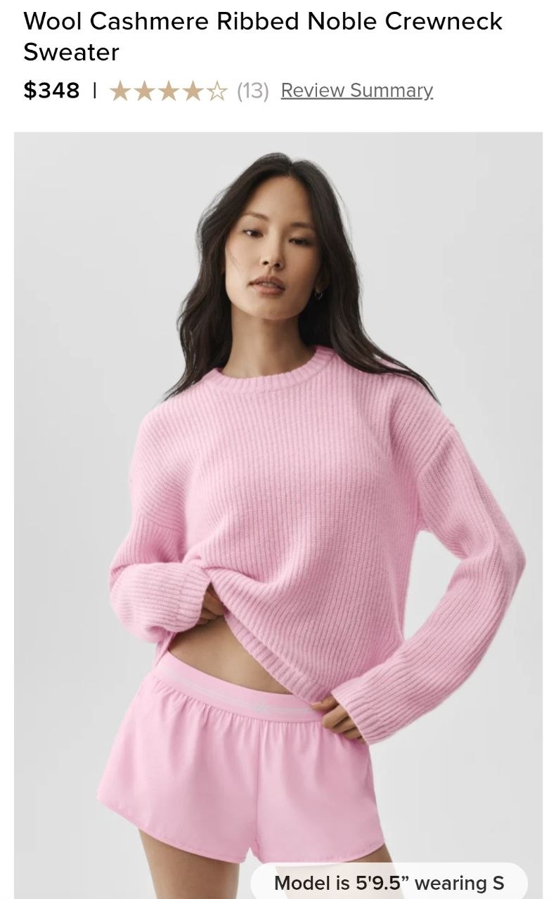 Wool Cashmere Ribbed Noble Crewneck Sweater