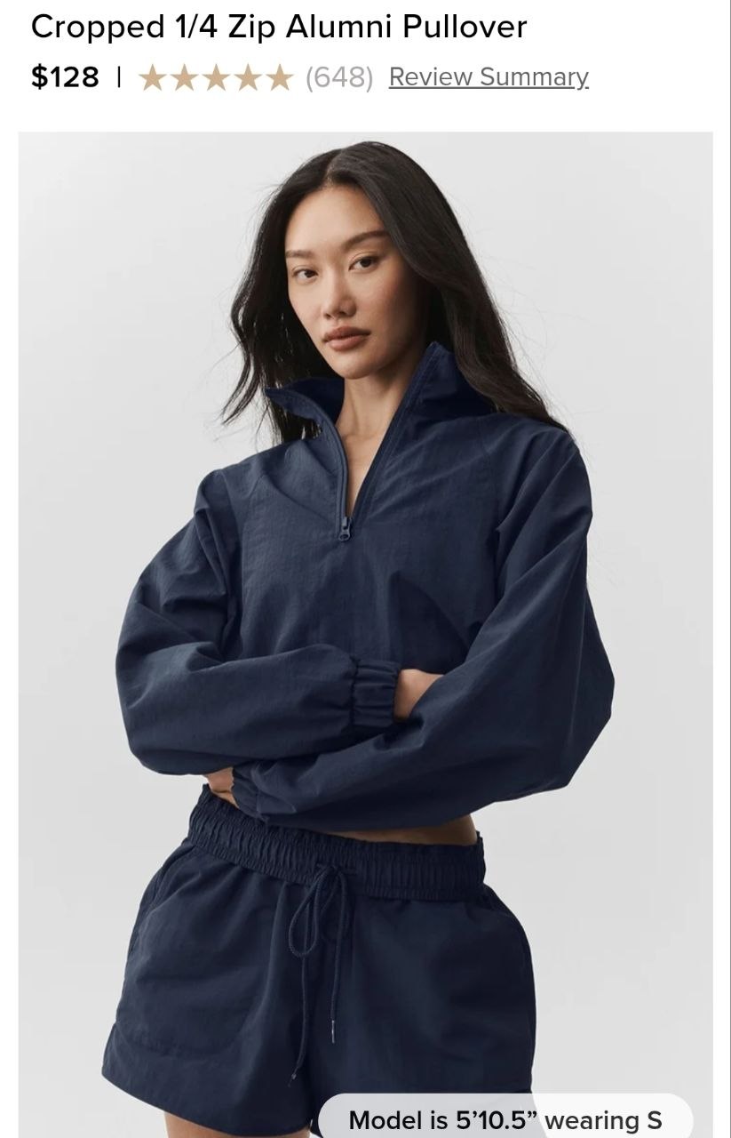 Cropped 1/4 Zip Alumni Pullover