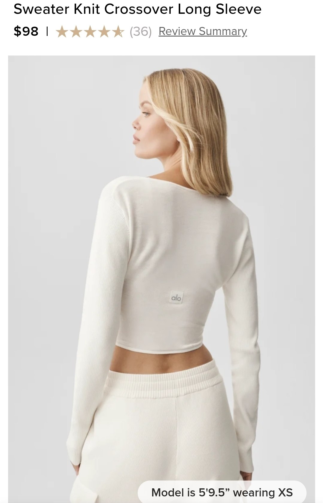 Sweater Knit Crossover Long Sleeve