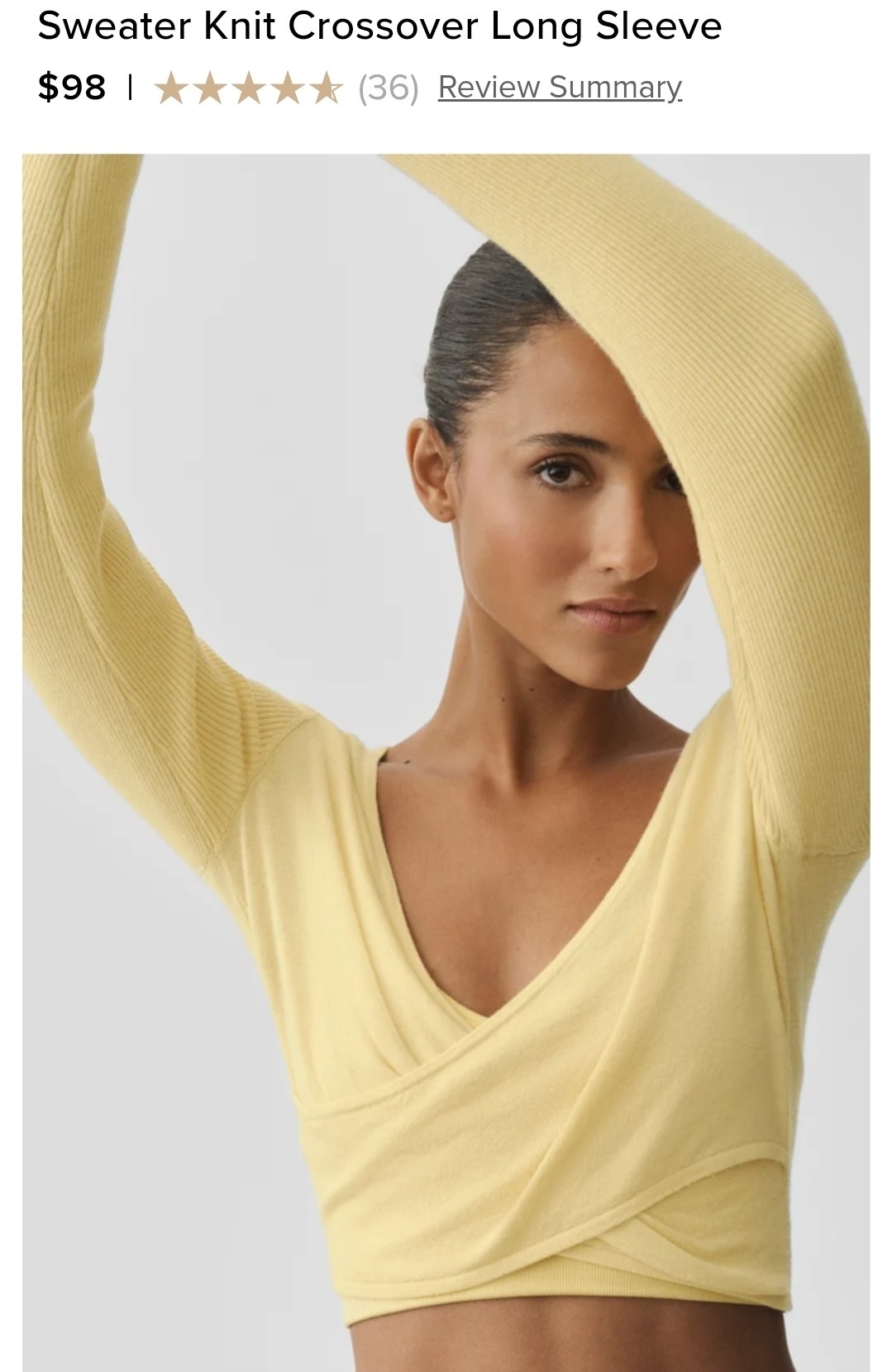 Sweater Knit Crossover Long Sleeve