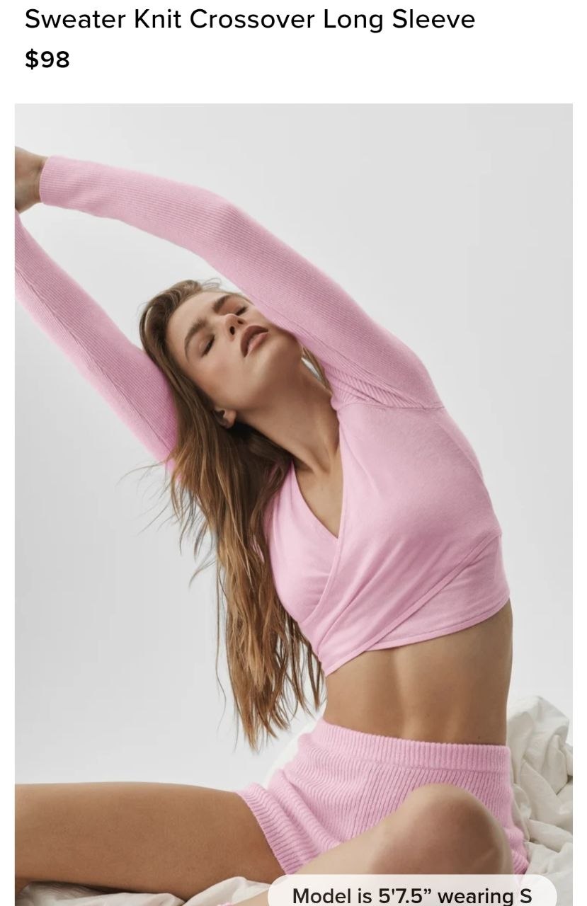 Sweater Knit Crossover Long Sleeve