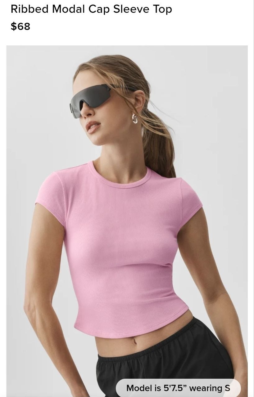 Ribbed Modal Cap Sleeve Top