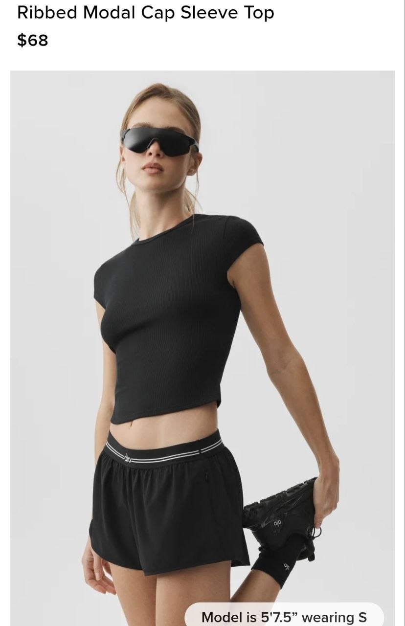Ribbed Modal Cap Sleeve Top