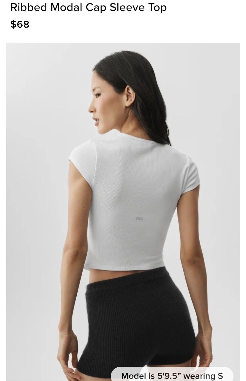 Ribbed Modal Cap Sleeve Top