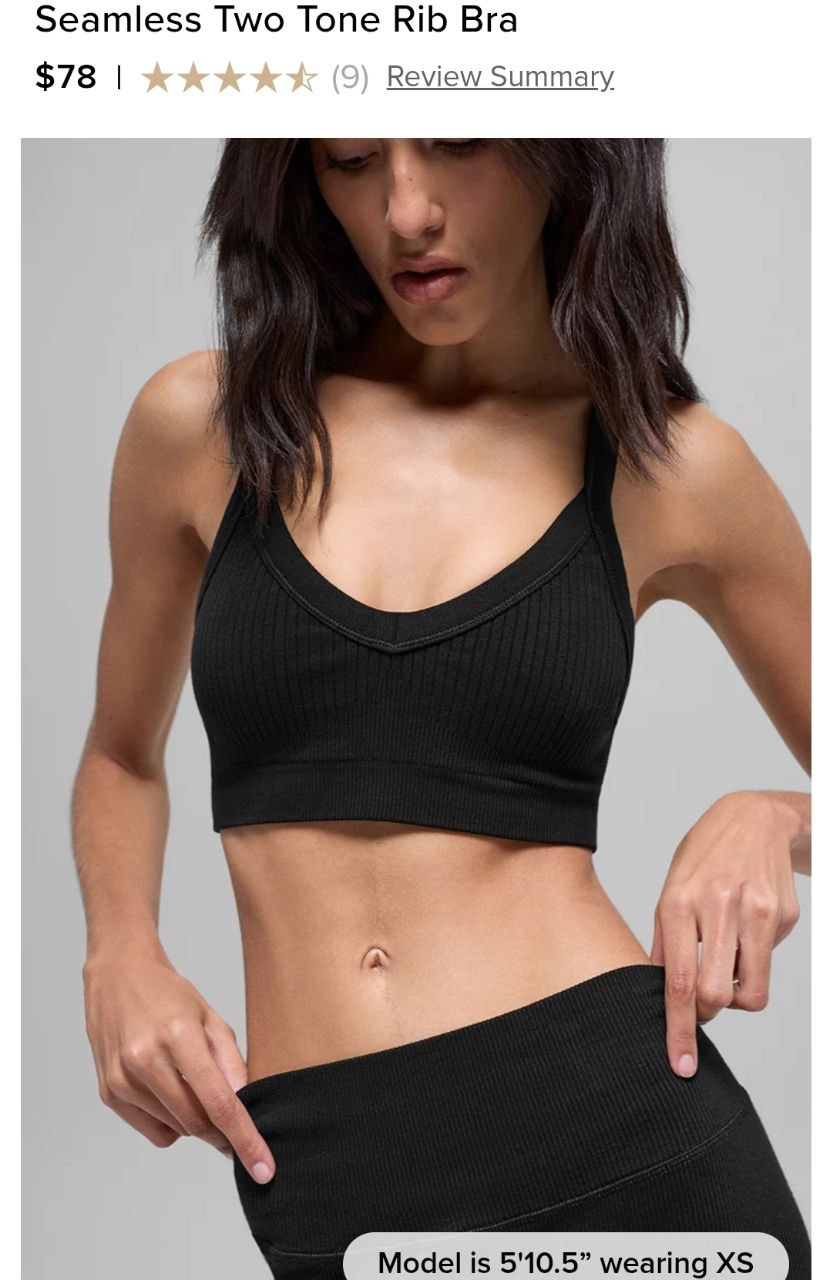 Seamless Two Tone Rib Bra