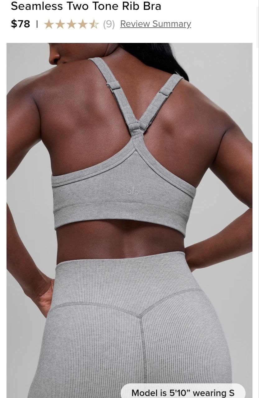 Seamless Two Tone Rib Bra