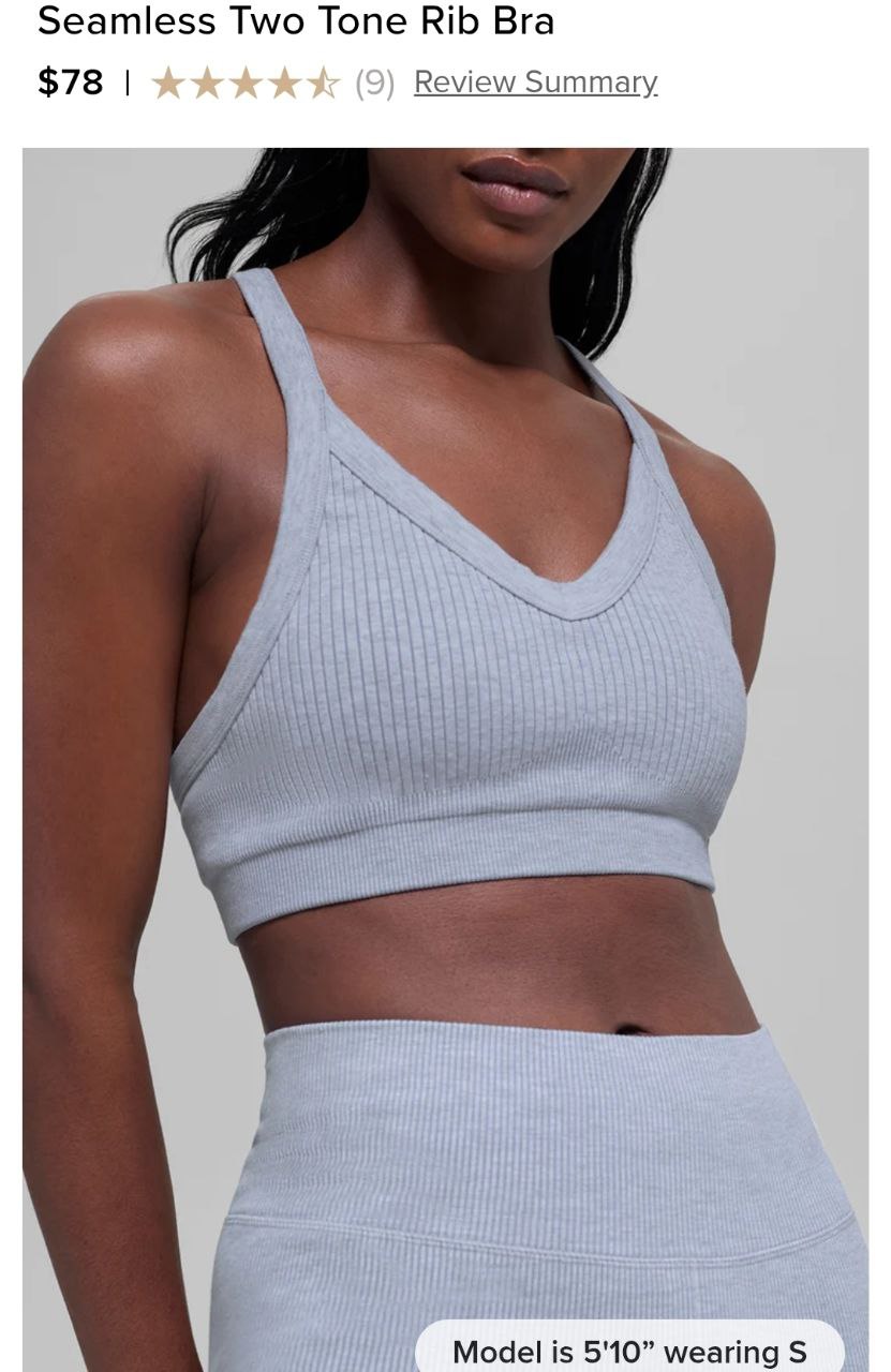 Seamless Two Tone Rib Bra
